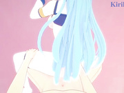 Aqua and I have intense sex in the bedroom. - KonoSuba POV Hentai