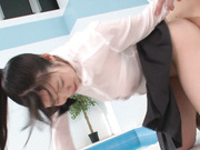 [SSNI-058] 无胸罩巨乳女学生 透明粉红色乳首的诱惑 夢乃あいか - 5of5